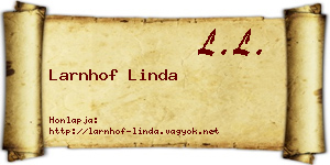 Larnhof Linda névjegykártya